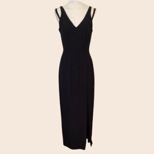 Vintage 80's Reggio Black Strappy Gown Size 4